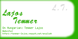 lajos temmer business card